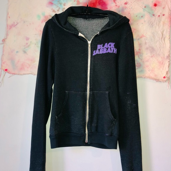 American Vintage Tops Vintage Black Sabbath Zip Hoodie Poshmark